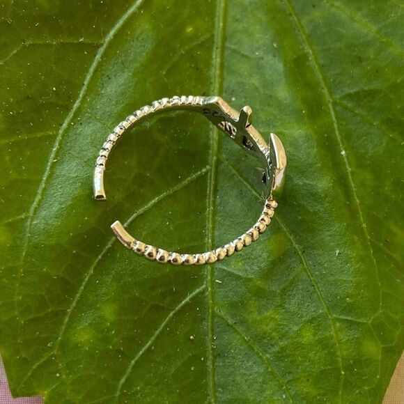 Sterling Silver Anchor Toe Ring Midi Ring - Picture 3 of 3